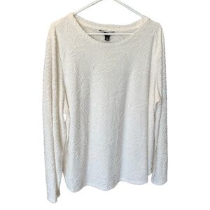 Simply Vera Vera Wang Ivory Textured Long Sleeve Top